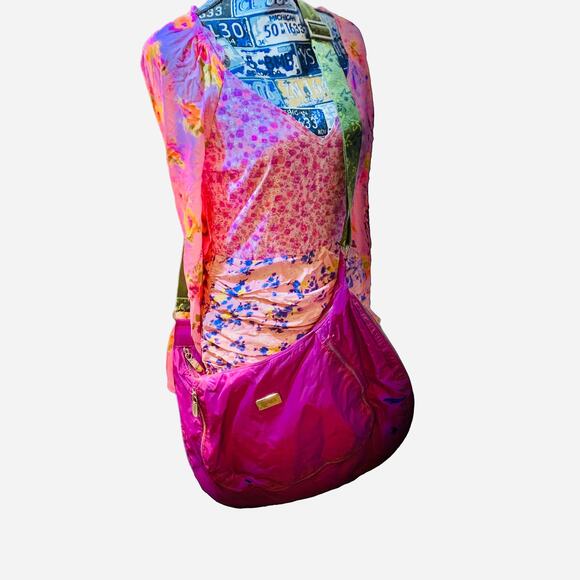 Zumba Large Fuchsia Nylon Crossbody - Picture 7 of 11